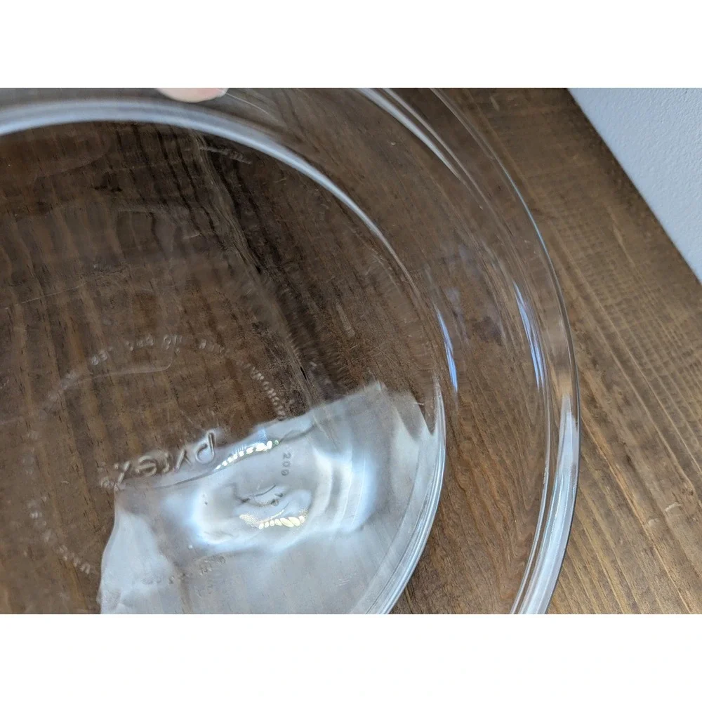 Vintage Pyrex Clear‎ Glass Pie Plate Dish 9 Inch #209 Baking Kitchen Made in USA